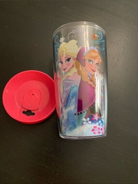 tervis tumbler Frozen tumbler with Hot Pink Spill-Resistant Lid -16oz